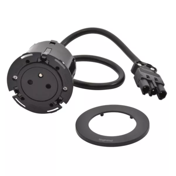 [EMH-P0117] DISQ60 1 PRISE 2P+T CORD WIELAND - NOIR