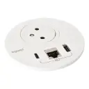 DISQ80 1 PRISE 2P+T + 1USB AC+ 1 RJ45 WIEL - BLANC 
