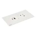 DISQ IN 1 PRISE 2P+T + 1USB AC - BLANC