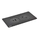 DISQ IN 1 PRISE 2P+T + 1USB AC - NOIR