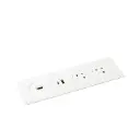 DISQ IN 2 PRISES 2P+T + 1 HDMI+ 1 USB AC - BLANC