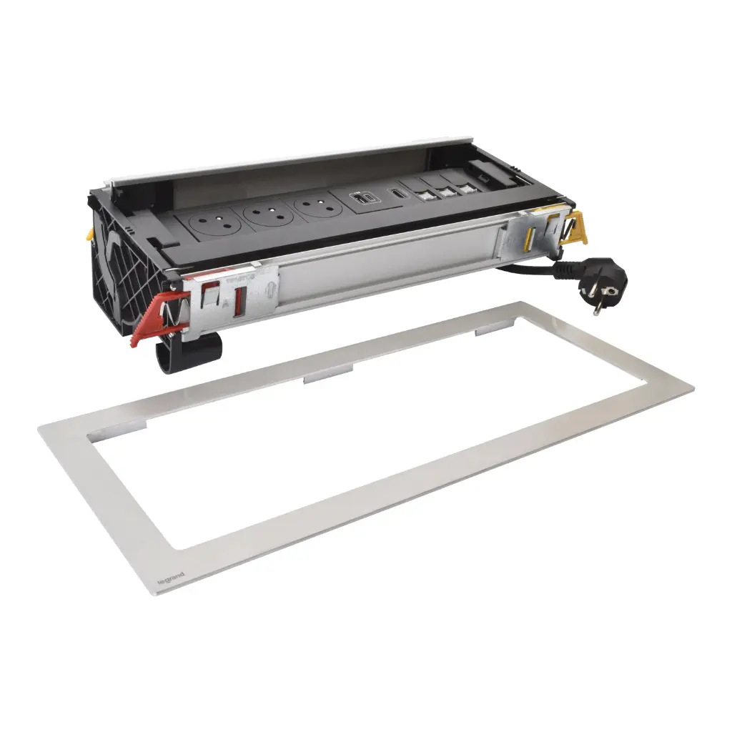 [EMH-P0192] FLIP UP 12M METAL 3 PRISES + 3RJ45 + 1HDMI + 1USB AC