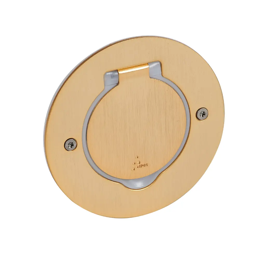 [EMH-P0240] BOITE AU SOL POUR PRISE SIMPLE RONDE 2M  IP44 - BRONZE