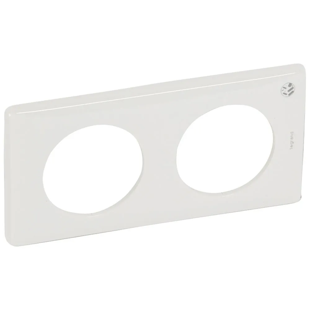 [EMH-P2076] PLAQUE CELIANE 2 POSTES BLANC ANTIBACTERIENNE