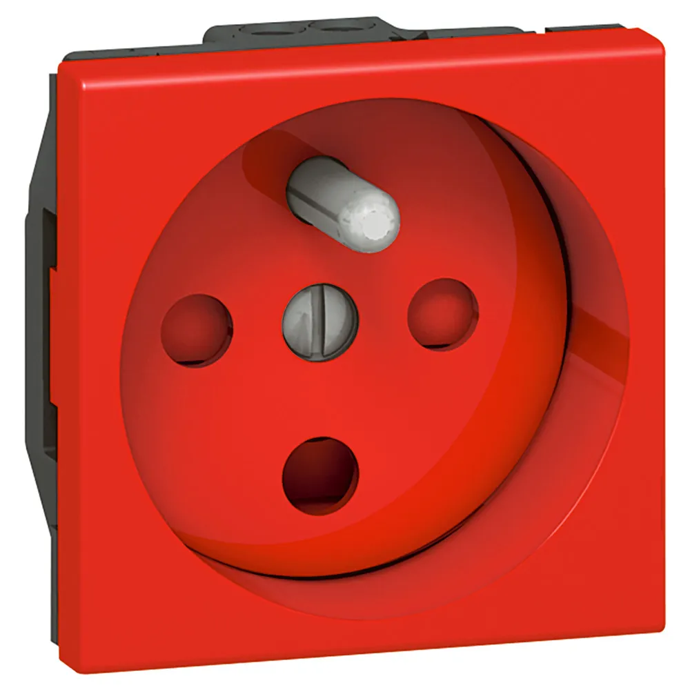 [EMH-P2410] MECANISME PRMOSAIC PRISE 2P+T 2M A DETROMPAGE ROUGE