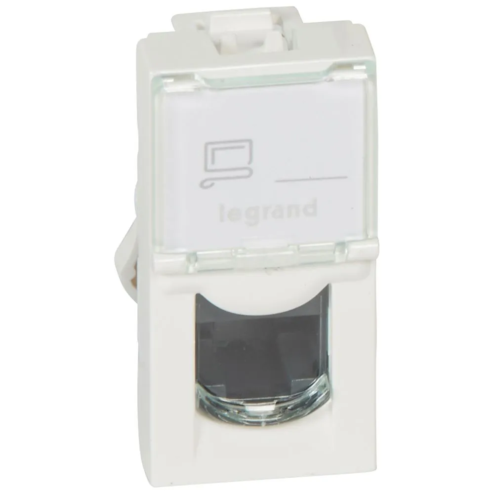 MECANISME PRMOSAIC PRISE RJ45 CAT5E UTP 1M BLANC