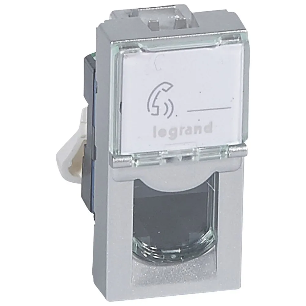 [EMH-P2487] MECANISME PRMOSAIC PRISE RJ45 CAT6 UTP 1M - ALU