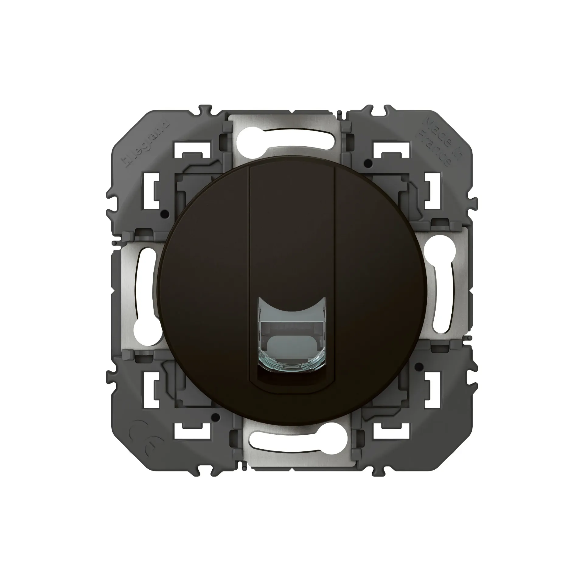 PRISE BLINDÉE RJ45 CATÉGORIE6 STP DOOXIE FINITION NOIR MAT