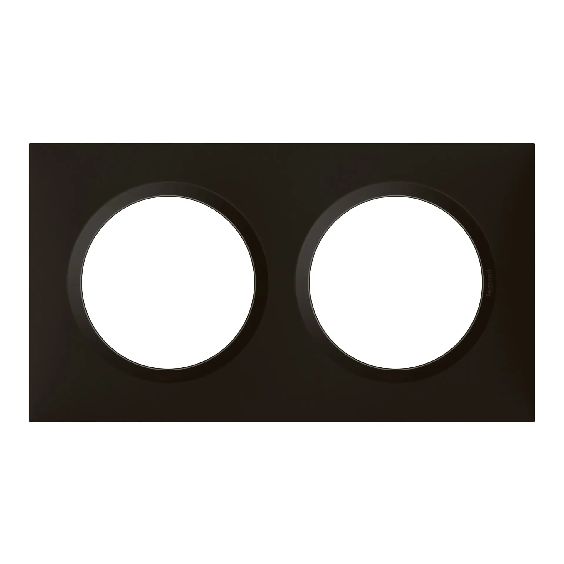 PLAQUE CARRÉE DOOXIE 2 POSTE FINITION NOIR EFFET VELOURS