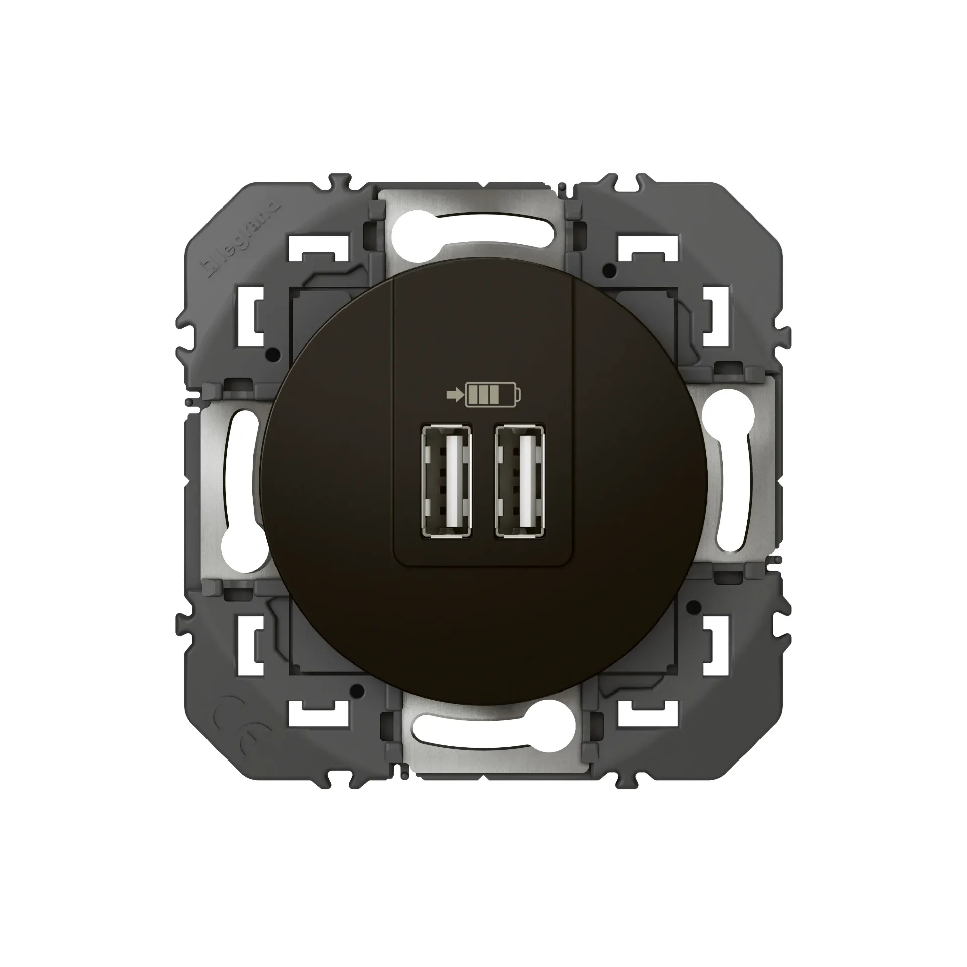 [EMH-P3111] DOUBLE CHARGEUR USB TYPE-A DOOXIE 3A15W FINITION NOIR MAT