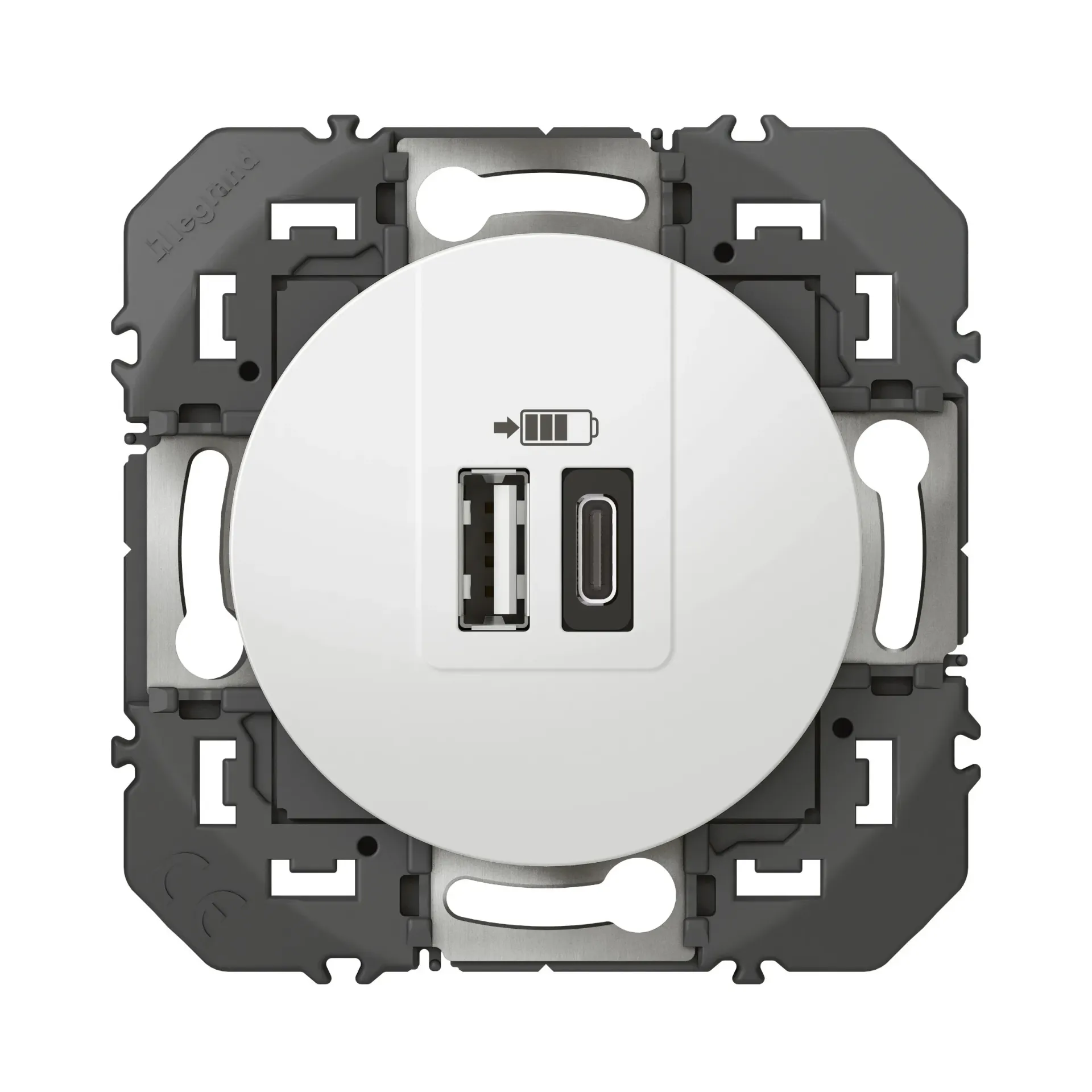 [EMH-P3115] DOUBLE PRISE USB A+C 3A BLANC DOXIE 