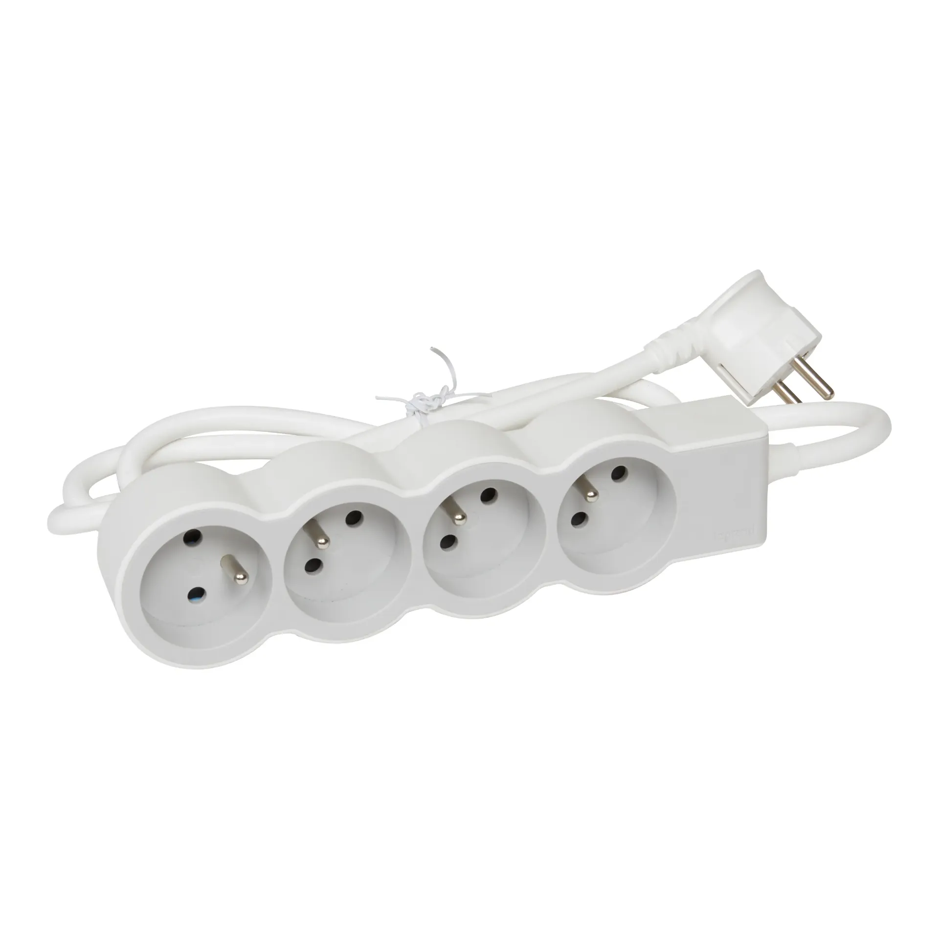 RALLONGE 4 X2P+T 16A 3680W CORDON 3M - BLANC