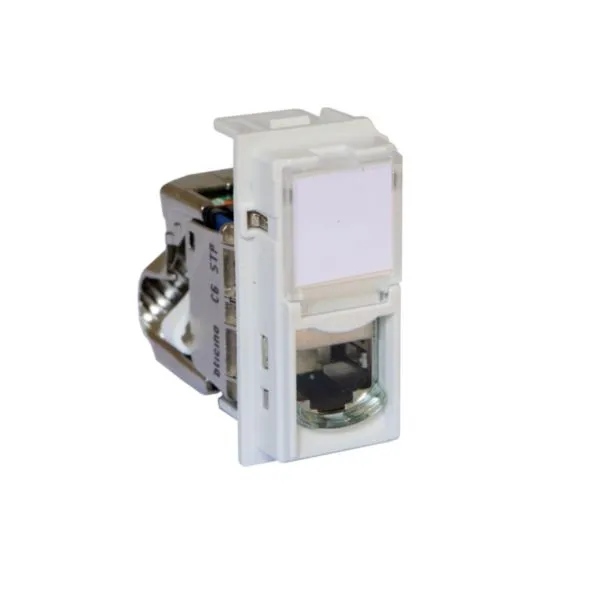 PRISE RJ45 BLINDÉE CAT 6 STP LIVING NOW POUR APPLICATIONS GRADE 2 TV AVEC ENJ BLANC - 1 M